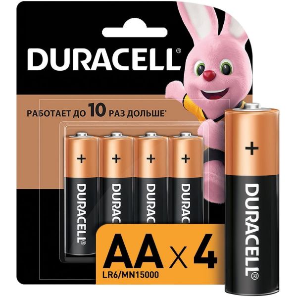 Батарейка Duracell Basic CN LR6-4BL MN1500 AA, 4 шт.