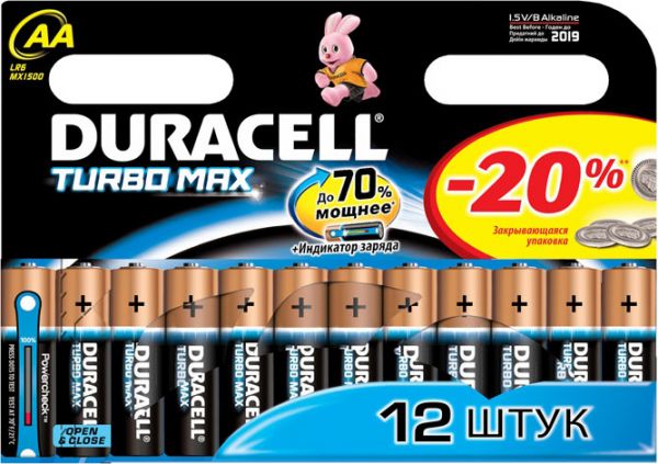 Батарейка Duracell LR6 Turbo BP-12